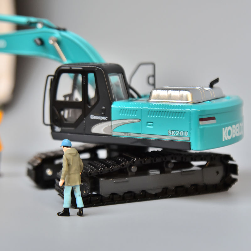 발굴기 모델 KOBELCO 원본 시뮬레이션 금속 합금 자동차 신코 SK200 장식 비 장난감