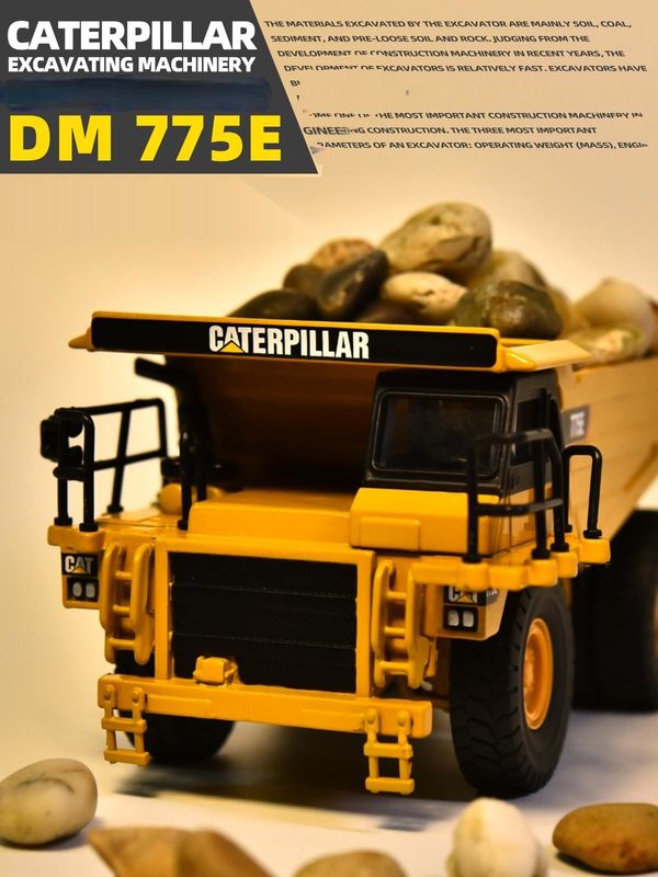 NORSCOT CAT775E 덤프 트럭 1/64 스케일 합금 다이 캐스트 모델 차량 수집품