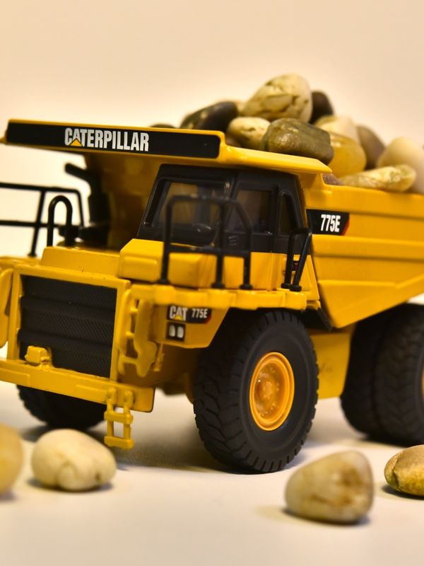 NORSCOT CAT775E 덤프 트럭 1/64 스케일 합금 다이 캐스트 모델 차량 수집품