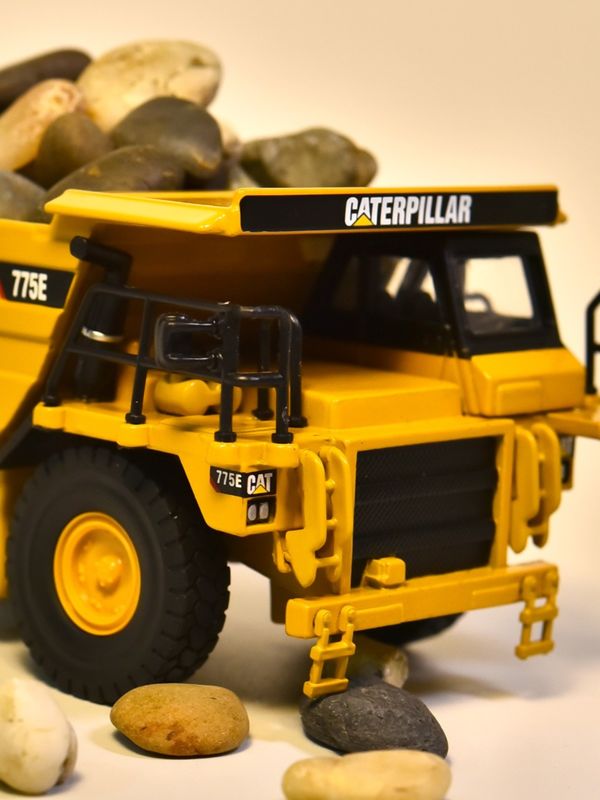 NORSCOT CAT775E 덤프 트럭 1/64 스케일 합금 다이 캐스트 모델 차량 수집품
