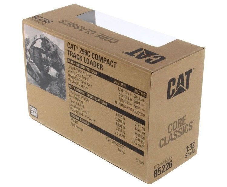 매우 상세한 CAT 299C 컴팩트 트랙 로더 합금 다이 캐스트 모델 1/32 스케일 85226