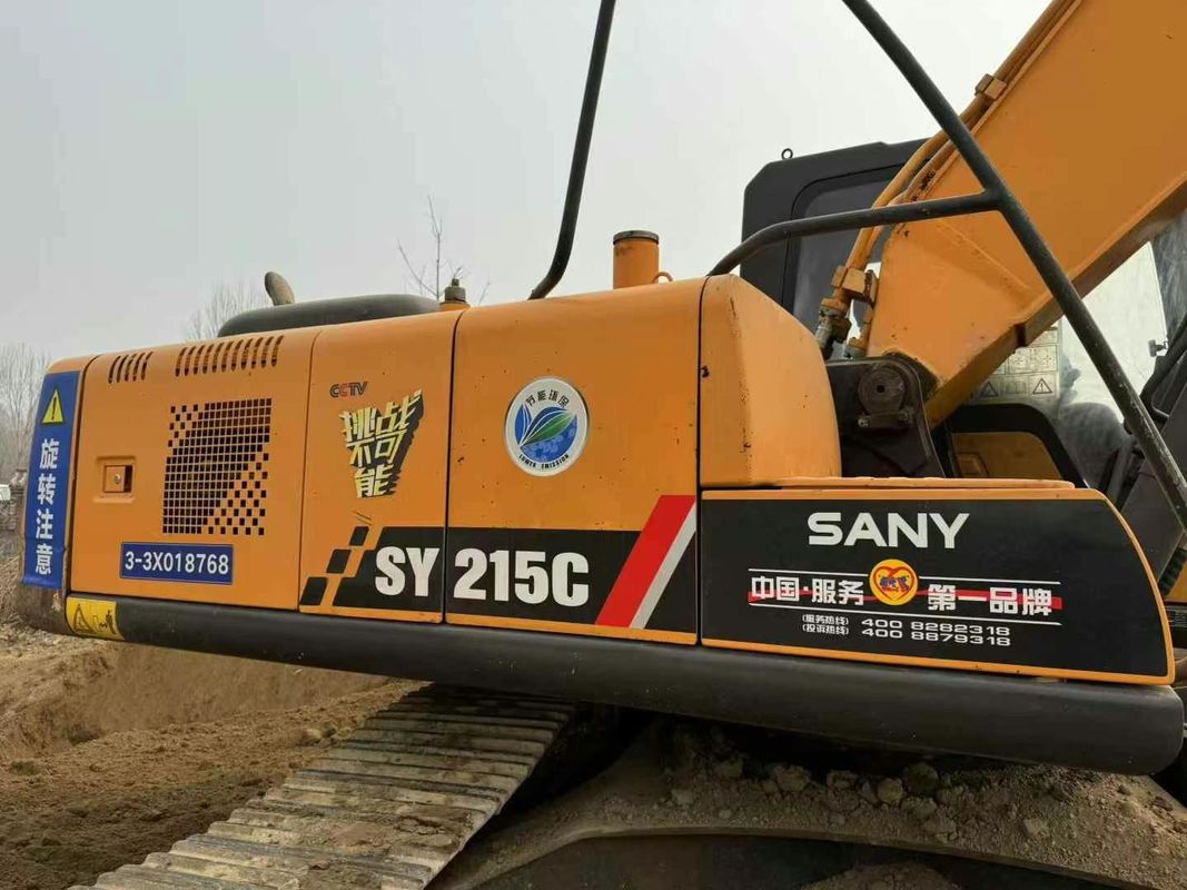 사용 된 Sany SY215-9 크롤러 발굴기 중량 건설 기계 신뢰성 높은 성능
