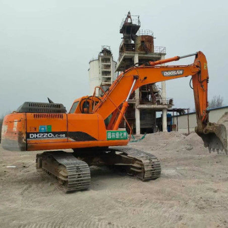 품질 사용 된 Doosan DH220-9E 22 톤 발굴기 풀 서비스 역사 광업 건설 토지 이동