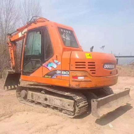 사용 된 Doosan DH80 미니 발굴기 8 톤 용량 CE ISO 조경 용품