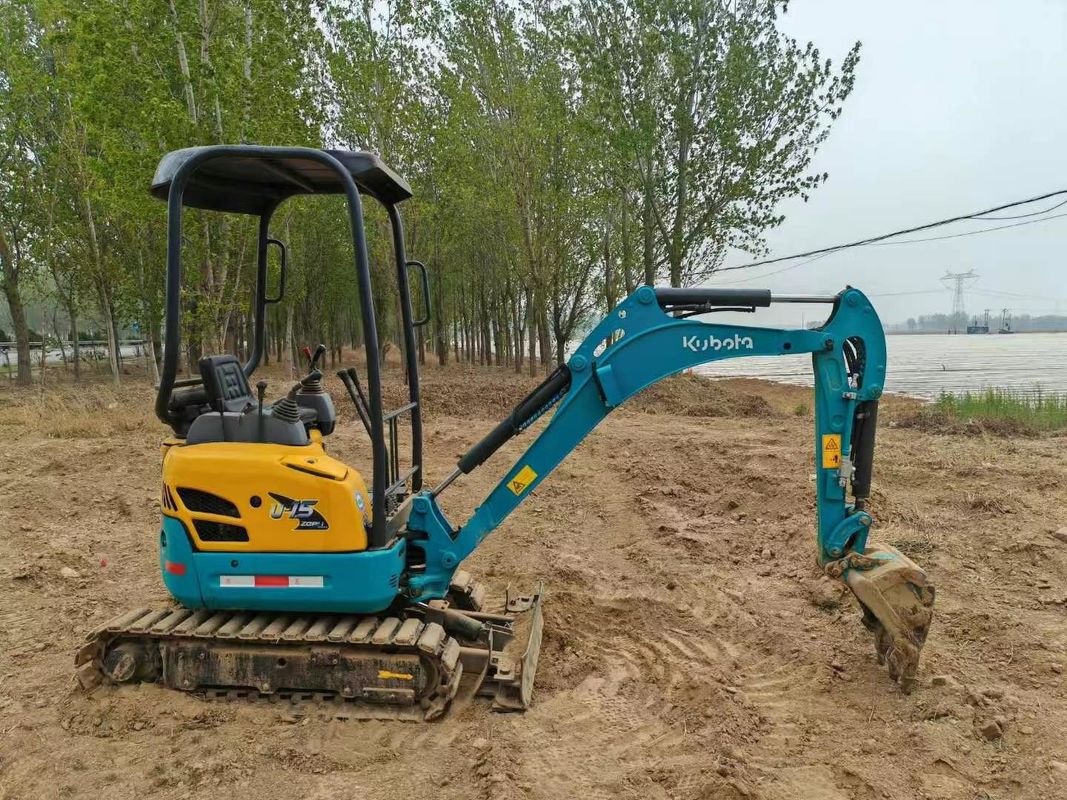 Kubota U15 미니 굴삭기 중고 건설 기계를 사용했습니다
